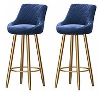 Bar Stool Industrial Farmhouse Barstool with PP Seat, Cafe Pub Kitchen Counter Dining Room Breakfast Bar Chair (White-2ps)