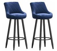 Bar Stool Industrial Farmhouse Barstool with PP Seat, Cafe Pub Kitchen Counter Dining Room Breakfast Bar Chair (White-2ps)