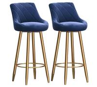 Bar Stool Industrial Farmhouse Barstool with PP Seat, Cafe Pub Kitchen Counter Dining Room Breakfast Bar Chair (White-2ps)