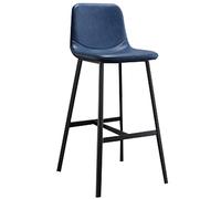 Bar Stool Industrial Farmhouse Barstool with PP Seat, Cafe Pub Kitchen Counter Dining Room Breakfast Bar Chair (White-2ps)