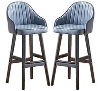 Bar Stool Industrial Farmhouse Barstool with PP Seat, Cafe Pub Kitchen Counter Dining Room Breakfast Bar Chair (White-2ps)