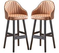 Bar Stool Industrial Farmhouse Barstool with PP Seat, Cafe Pub Kitchen Counter Dining Room Breakfast Bar Chair (White-2ps)