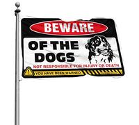 Bar Stuff For Man Cave Beware Of Dog Flag Dorm Room Funny Windsocks Outdoor (152 x 244 cm)