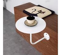 Bar Table Bistro Pub Table with Wall Mount, Round Coffee Drink Table, Metal Dining Kitchen Table Breakfast Side Tbale, Sofa End Table Modern Counter Table, Floating Cocoktail(50x50x45cm)