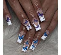 Bara Unghie Da Imprimere Farfalle Disegni Colla Artificiale Da Incollare Colla Artificiale Per Signore E Ragazze Colla Acrilica Sul Chiodo Per Le Donne Trasparente