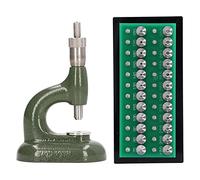Barabesty Strumento di Riparazione Orologio Pressa Set Cassa Posteriore Più Chiudi Orologiaio Jewelling Tool Lega di Alluminio Verde con 48Pcs Dies, Come mostrato