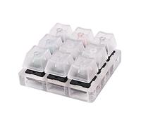 Barabesty Tastiera acrilica Tester 9 Clear Plastic Keycap Sampler per Cherry MX Switch