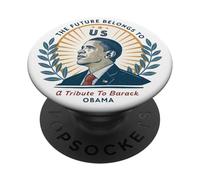 Barack Obama Tribute Art Il futuro appartiene a noi PopSockets PopGrip Adesivo
