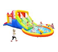 Baralir Grande castello gonfiabile per bambini, con scivolo bagnato e asciutto, parco giochi avventura per il giardino, può contenere fino a 5 bambini/200 kg (senza ventola), 6,28 L x 2,93 W x 1,95 H