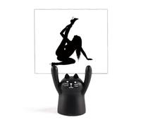 Barare Hot Bella Donna Memo Holder Cartoon Gatto Nero Stand Decorazione