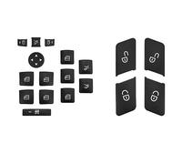 BaraSh Compatibile con Mercedes per Benz per C E Classe per W204 W212 Ricambi Auto Pulsante di Sblocco Serratura della Portiera Pulsante di Sollevamento Vetro della Porta Adesivi