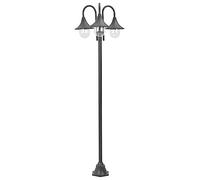 BaraSh Lampione da Giardino E27 220 cm Alluminio 3 Lampade Bronzo,Lampione da Giardino Moderno,Illuminazione per Esterni,Lampione da Giardino Esterno