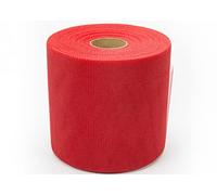 BARATTI Bobina Tulle 100 Metri X 12,5 Cm Altezza, Tinta Unita per Decorazioni, Feste di Matrimonio,(Rosso)