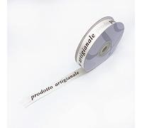 Baratti Nastro Doppio Raso Con Scritta Prodotto Artigianale, Per Bomboniere, Decorazioni, Larghezza 15MM e Lunghezza 25 MT