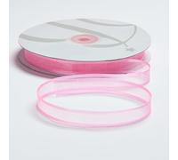 BARATTI Nastro in Organza con Bordo in Raso 12mm X 50 metri, per Artigianato, Natale, Decorazioni, Adatto Per confezionare Regali, Feste di Compleanno, Matrimoni, Bomboniere (Rosa)
