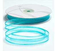 BARATTI Nastro in Organza con Bordo in Raso 20mm X 50 metri, per Artigianato, Natale, Decorazioni, Adatto Per confezionare Regali, Feste di Compleanno, Matrimoni, Bomboniere (Tiffany)