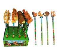 BARATTI Set di 24 matite di legno con gommino, pensierino per Comunioni, compleanni, asili, scuole e feste, Bomboniere Battesimo Comunione Natale Scuola (Amici Della Foresta)