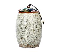 Barattoli da cucina con coperchio, in stile vintage, per tè, caffè, zucchero, in ceramica, per caffè, tè, spezie e noci (grigio)