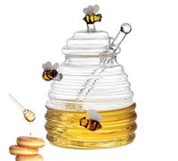 Barattoli di miele con mestolo, bottiglia di per miele da 400 ml, bottiglia trasparente per uso alimentare per cucinare baby shower, per la colazione e lo yogurt per il mercato degli