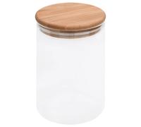 Barattoli di Vetro con Coperchio in Bambù 4 pz 800 ml