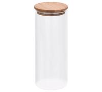 Barattoli di Vetro con Coperchio in Bambù 6 pz 1000 ml