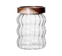 Barattoli di vetro creativi barattoli portaoggetti, vasetti chiusi, grani a martello, tè, snack, chicchi di caffè, barattoli da cucina, barattoli vuoti contenitore (550 ml)