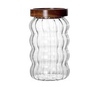 Barattoli di vetro creativi barattoli portaoggetti, vasetti chiusi, grani a martello, tè, snack, chicchi di caffè, barattoli da cucina, barattoli vuoti contenitore (750 ml)