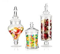 Barattoli di Vetro Multiuso con Coperchi Ermetici - Set da 3