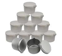 Barattoli for candele, 12 pezzi, con pratico beccuccio, barattoli for crema da massaggio for aromaterapia, contenitori for cosmetici, for la creazione di fai te(4ozsilver)