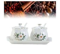 Barattoli for spezie in ceramica, set da 2, barattoli for spezie vintage da 280 ml, contenitori for spezie, zuccheriere con cucchiaio, scatola for spezie, barattolo for la casa, cucina, bar