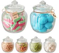 Barattoli per Caramelle 500Ml - Ermetici - 6 Porta Confetti per Confettate in Ve