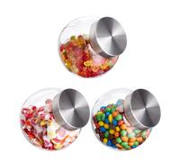 Barattoli per caramelle Biscottiera in vetro 1,5 L Lavabile Vasi per biscotti