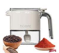 Barattoli per condimenti, scatola per condimenti con coperchio e cucchiaio, contenitore ermetico per polvere, sale, pepe, cucina, dispensa, tavolo da pranzo, ristorante