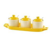 Barattoli per condimenti, Set di contenitori for condimenti, set for spezie, contenitore for in ceramica con cucchiaio e coperchio, scatola for da cucina(D)