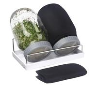 Barattoli per germogliare i semi, barattoli da 950 ml a bocca larga, kit da 2 contenitori per la coltivazione | Kit di germinazione e germogliamento facile per una crescita sana dei semi | Uso per