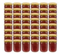 Barattoli per marmellata con coperchio dorato, 230 ml, 48 pezzi, per miele, impasto, sciroppo, conservazione degli alimenti, cucina, dispensa, colazione