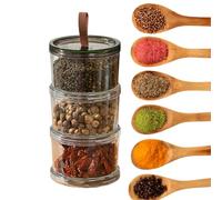 Barattoli per spezie con coperchi - Contenitori trasparenti ermetici per alimenti, guarnizione in silicone trasparente, bottiglie ermetiche per bancone della cucina, armadio e stoccaggio organizzato