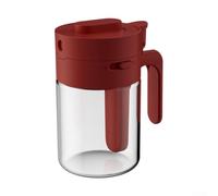 Barattoli per spezie, con scomparto per spezie, scatole trasparenti per condimenti con tappo a scatto, bottiglia portatile per esterni, contenitori per sale, zucchero, pepe, cumino (rosso vinaccio)