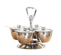 Barattoli per spezie in ceramica, Barattolo for spezie in acciaio inossidabile 304 con supporto creativo for un facile trasporto, base girevole for più(4jars)