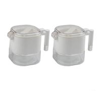 Barattoli Spezie per trasparente con Coperchio Ermetico - Set 2 per Cucina 380ml per bianchi