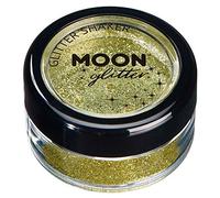 Barattolino glitter fini della Moon Glitter - 100% Cosmetico per viso, corpo, unghie, capelli e labbra - 5gr - Oro