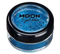 Barattolino glitter fini della Moon Glitter - 100% Cosmetico per viso, corpo, unghie, capelli e labbra - 5gr - Blu
