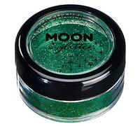 Barattolino glitter fini della Moon Glitter - 100% Cosmetico per viso, corpo, unghie, capelli e labbra - 5gr - Verde