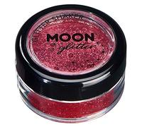 Barattolino glitter fini della Moon Glitter - 100% Cosmetico per viso, corpo, unghie, capelli e labbra - 5gr - Rosso