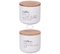 Barattolo caffè 500 ml in ceramica e bambù, Victionary