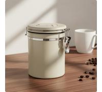 Barattolo Caffè con Valvola Tenuta Ermetica Contenitore Caffè Acciaio Inox