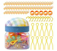 Barattolo Con Clip Puntaspilli, Coperchio Decorativo, X1, Set Organizer Da Cucito, Kit Abbraccia Bobina, Clip Colorate, Per Principianti, Adulti, Anziani, Ricamo, Lavoro A Maglia, Studio, Progetti,