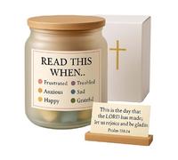 Barattolo con versi biblici - 50 biglietti delle Scritture in barattolo di vetro, suggerimenti di preghiera edificanti per donne, set regalo di compleanno e madrina, cestino devozione mattutina