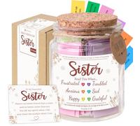 Barattolo con versi biblici per sorella, 92 scritture di incoraggiamento codificate a colori, regalo di compleanno e Natale per sorella, regali cristiani per donne, barattolo ispiratore, regalo