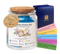 Barattolo con versi della Bibbia, 90 versi della Bibbia, in vetro, preghiera, speranza, gratitudine, regali cristiani pasquali, accessori per la Bibbia, regali basati sulla fede, regalo biblico